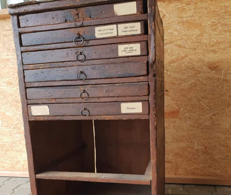 Small Letterpress Cabinet